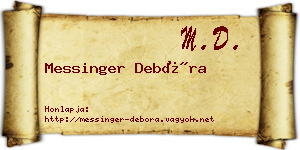 Messinger Debóra névjegykártya